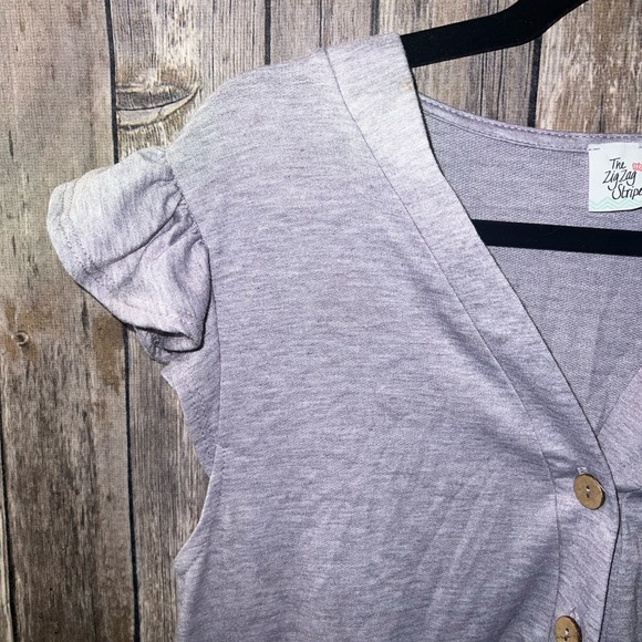 The Zig Zag Stripe blouse, size medium, lavender - Picture 3 of 9